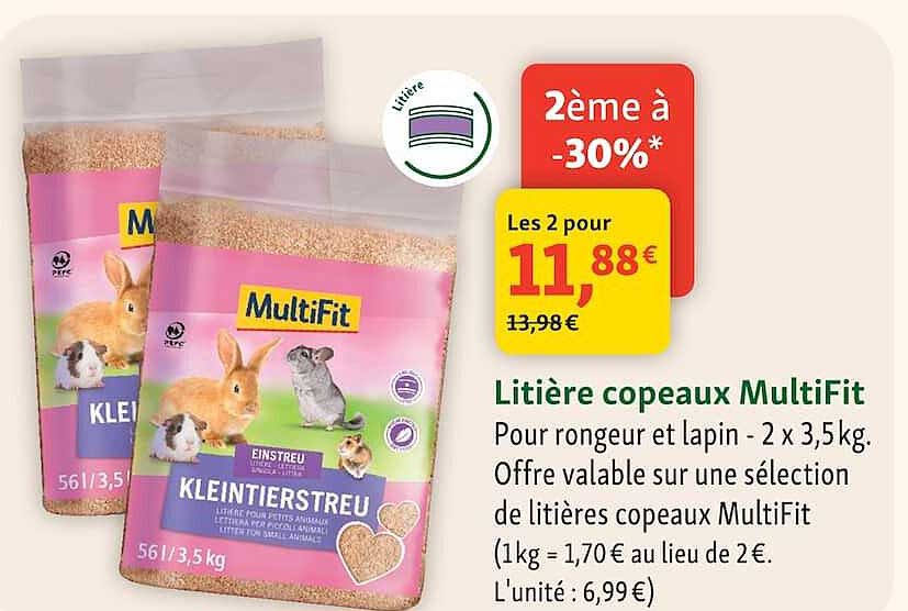 Litière copeaux MultiFit