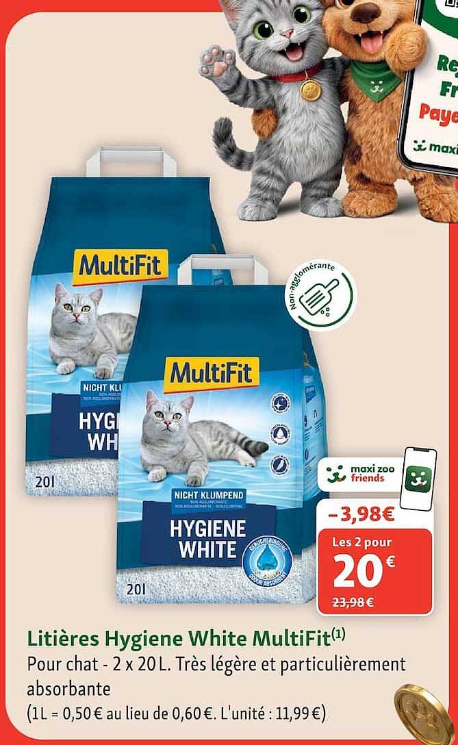 Litières Hygiene White MultiFit