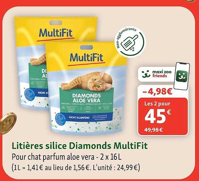 Litières silice Diamonds MultiFit