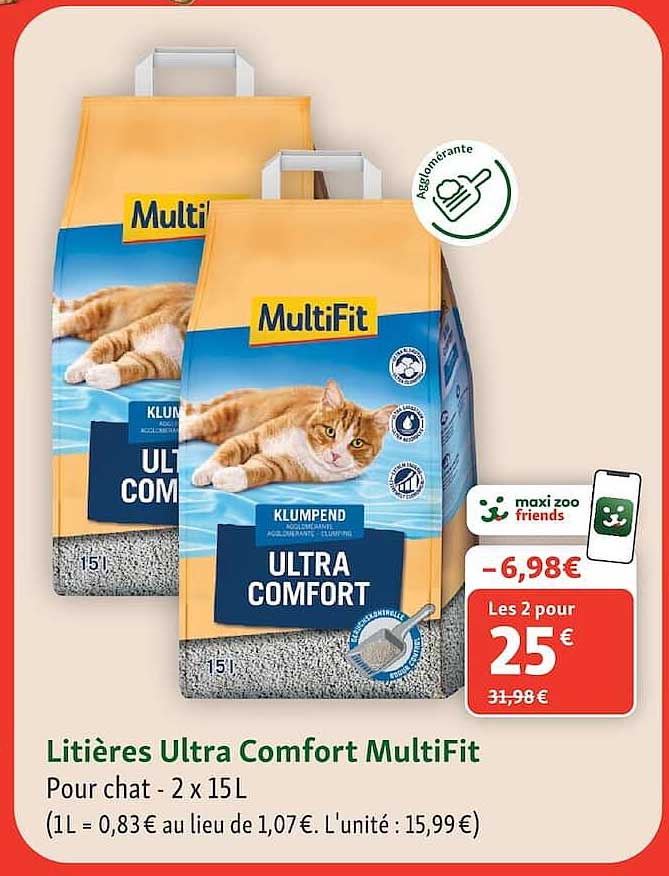Litières Ultra Comfort MultiFit