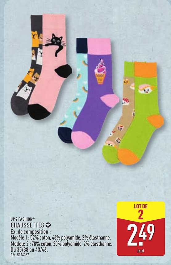 LOT DE 2 CHAUSSETTES