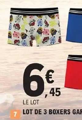 LOT DE 3 BOXERS GAR