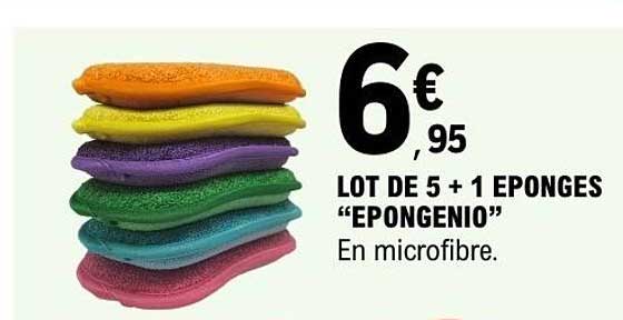 LOT DE 5 + 1 EPONGES "EPONGENIO"