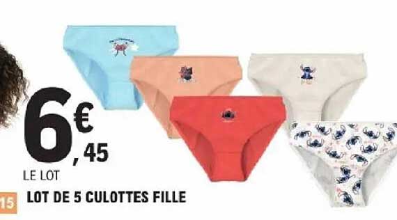 LOT DE 5 CULOTTES FILLE