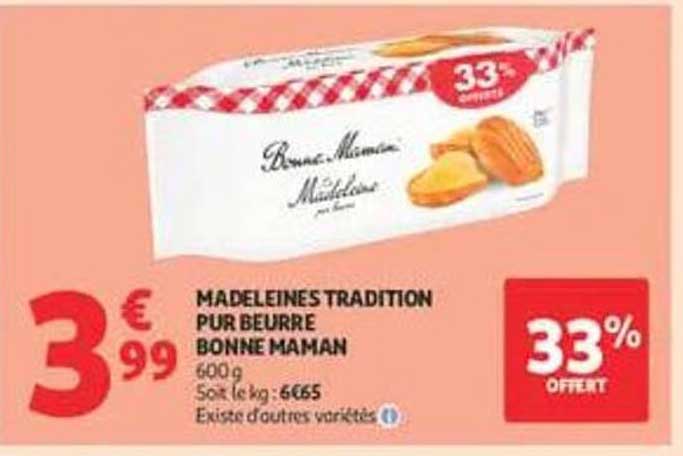 MADELEINES TRADITION PUR BEURRE BONNE MAMAN 600g