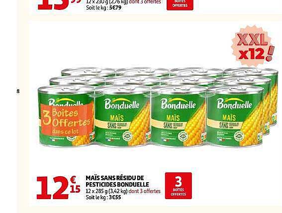 MAIS SANS RESIDU DE PESTICIDES BONDUELLE