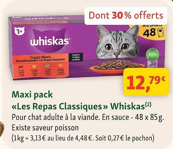 Maxi pack «Les Repas Classiques» Whiskas