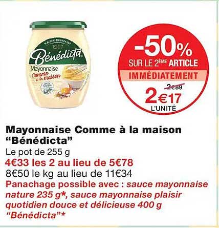 Mayonnaise Comme à la maison “Bénédicta”