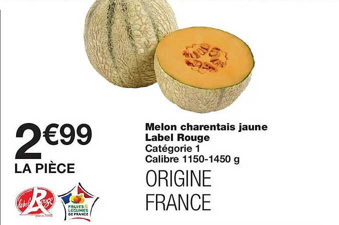 Melon charentais jaune Label Rouge