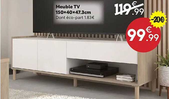 Meuble TV 150×40×47.3cm