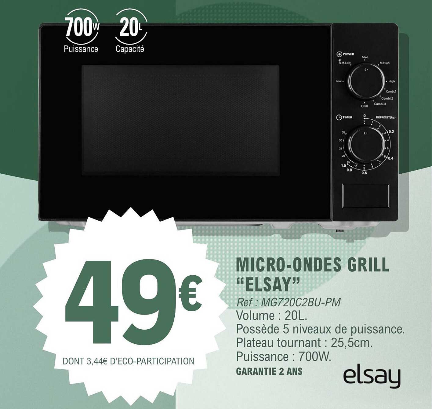 MICRO-ONDES GRILL “ELSAY”