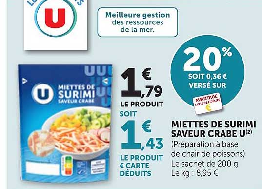 Miettes de surimi saveur crabe U(2)