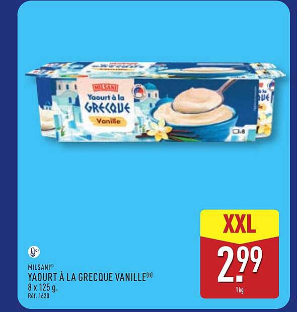 MILSANI® YAOURT À LA GRECQUE VANILLE(B) 8 x 125 g. Réf. 1620