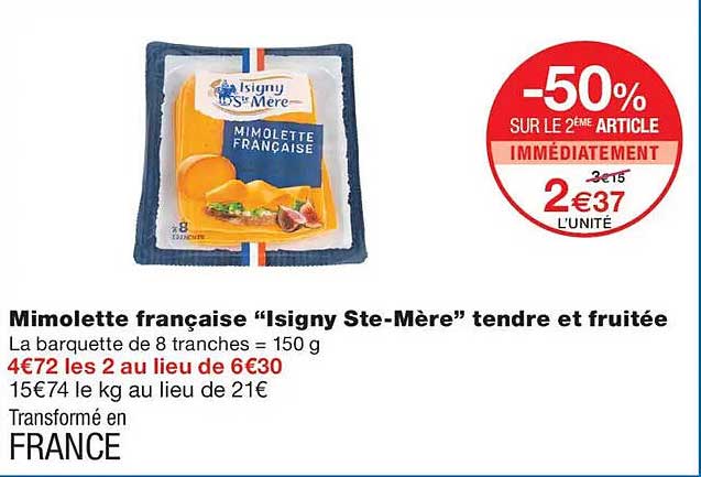 Mimolette française “Isigny Ste-Mère” tendre et fruitée