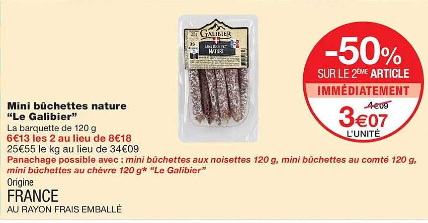 Mini bûchettes nature “Le Galibier”