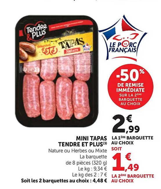 MINI TAPAS TENDRE ET PLUS