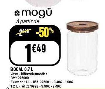 mogu À partir de -50% BOCAL 0.7 L