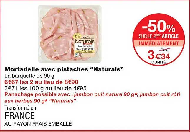 Mortadelle avec pistaches “Naturals”