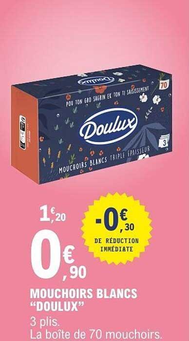 MOUCHOIRS BLANCS “DOULUX”