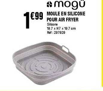MOULE EN SILICONE POUR AIR FRYER SILICONE 19.7 x H7 x 19.7 cm Réf : 297929