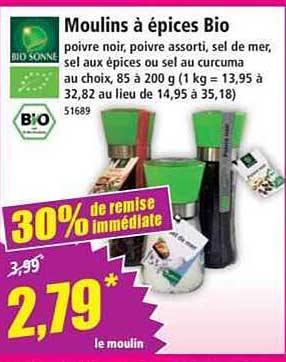 Moulins à épices Bio