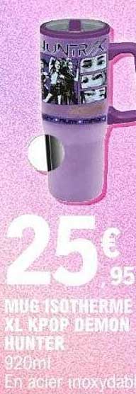 MUG ISOTHERME XL KPOP DEMON HUNTER 920ml En acier inoxydable