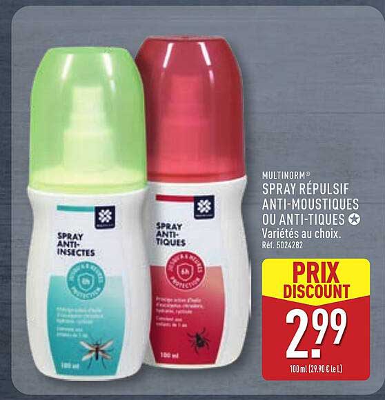 MULTINORM® SPRAY RÉPULSIF ANTI-MOUSTIQUES OU ANTI-TIQUES