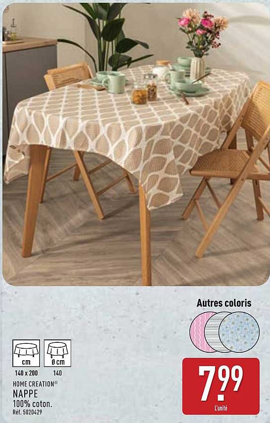 NAPPE 100% coton.