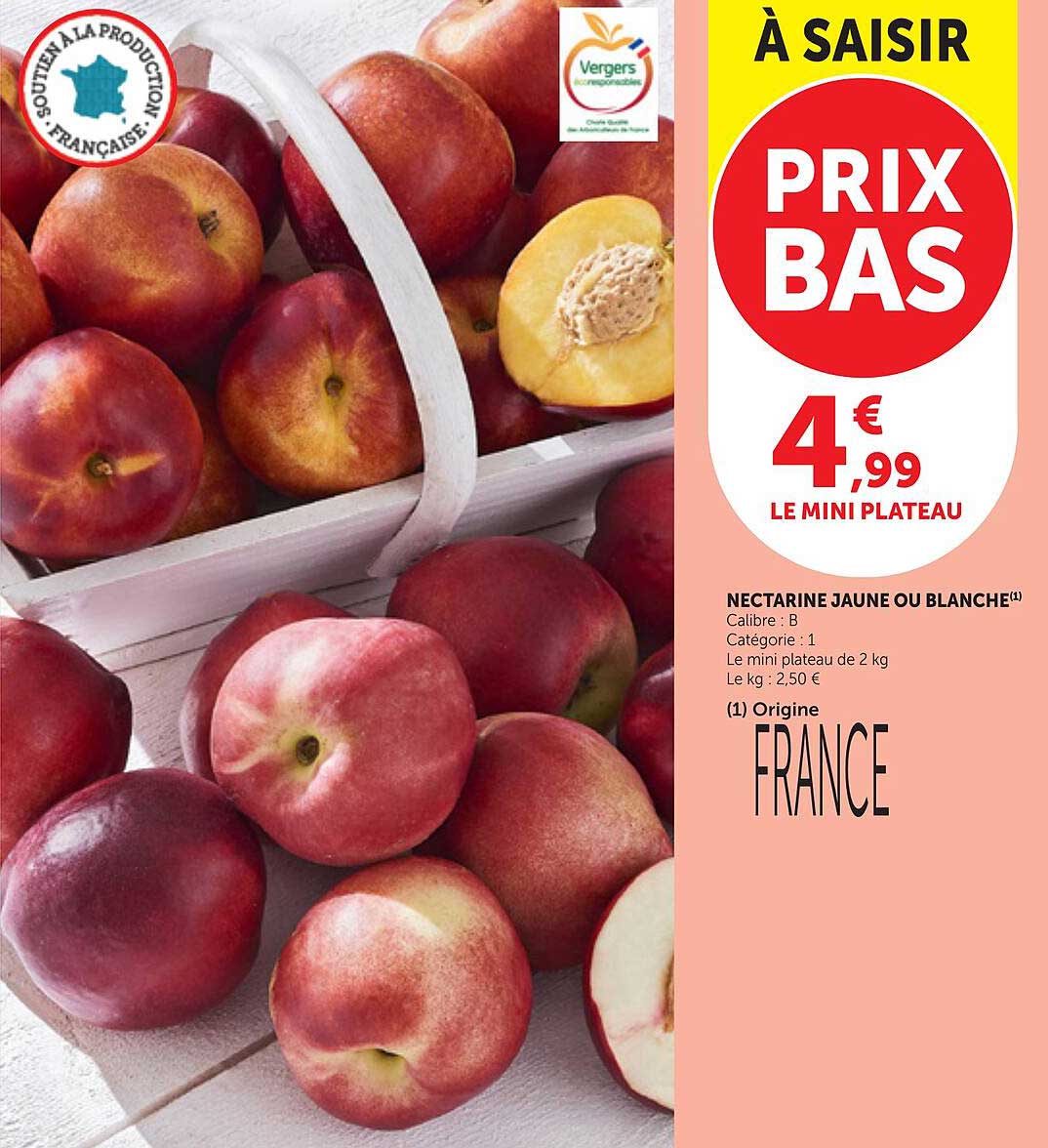 NECTARINE JAUNE OU BLANCHE