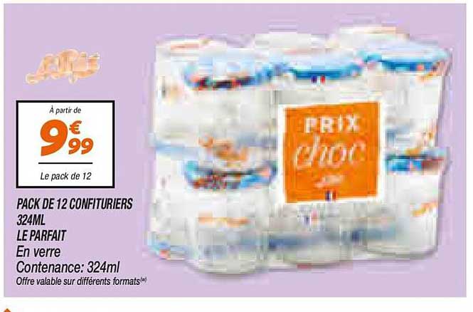 PACK DE 12 CONFITURIERS 324ML LE PARFAIT