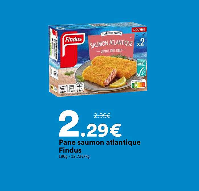 Pane saumon atlantique Findus