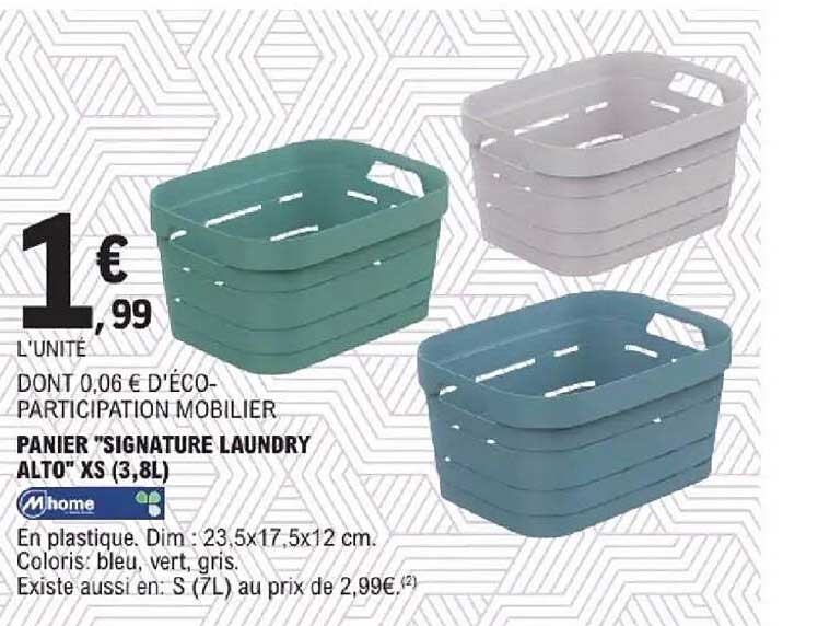 PANIER “SIGNATURE LAUNDRY ALTO” XS (3,8L)