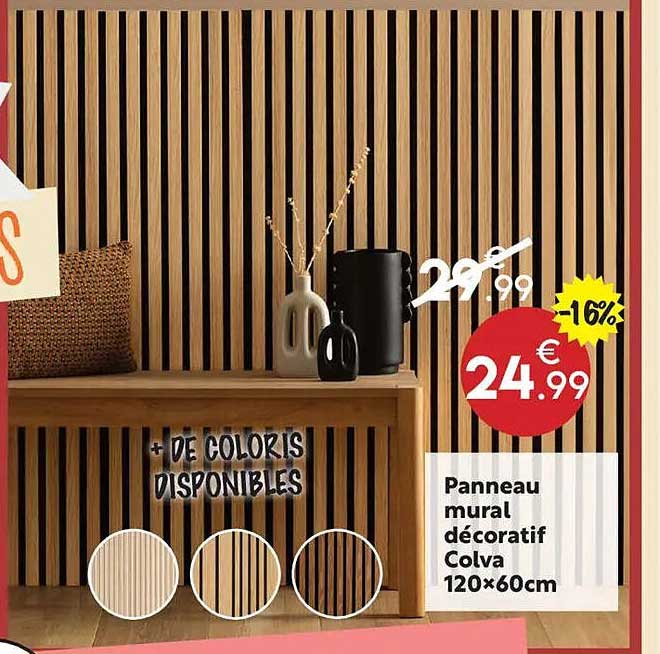 Panneau mural décoratif Colva 120×60cm