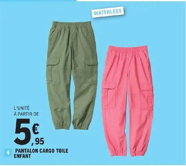PANTALON CARGO TOILE ENFANT