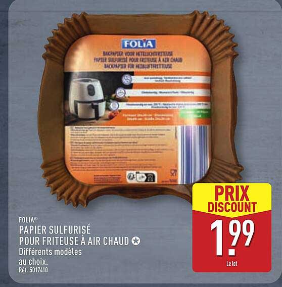 PAPIER SULFURISÉ POUR FRITEUSE À AIR CHAUD