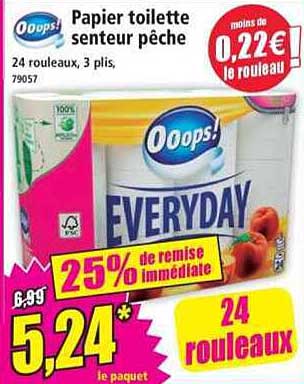 Papier toilette senteur pêche