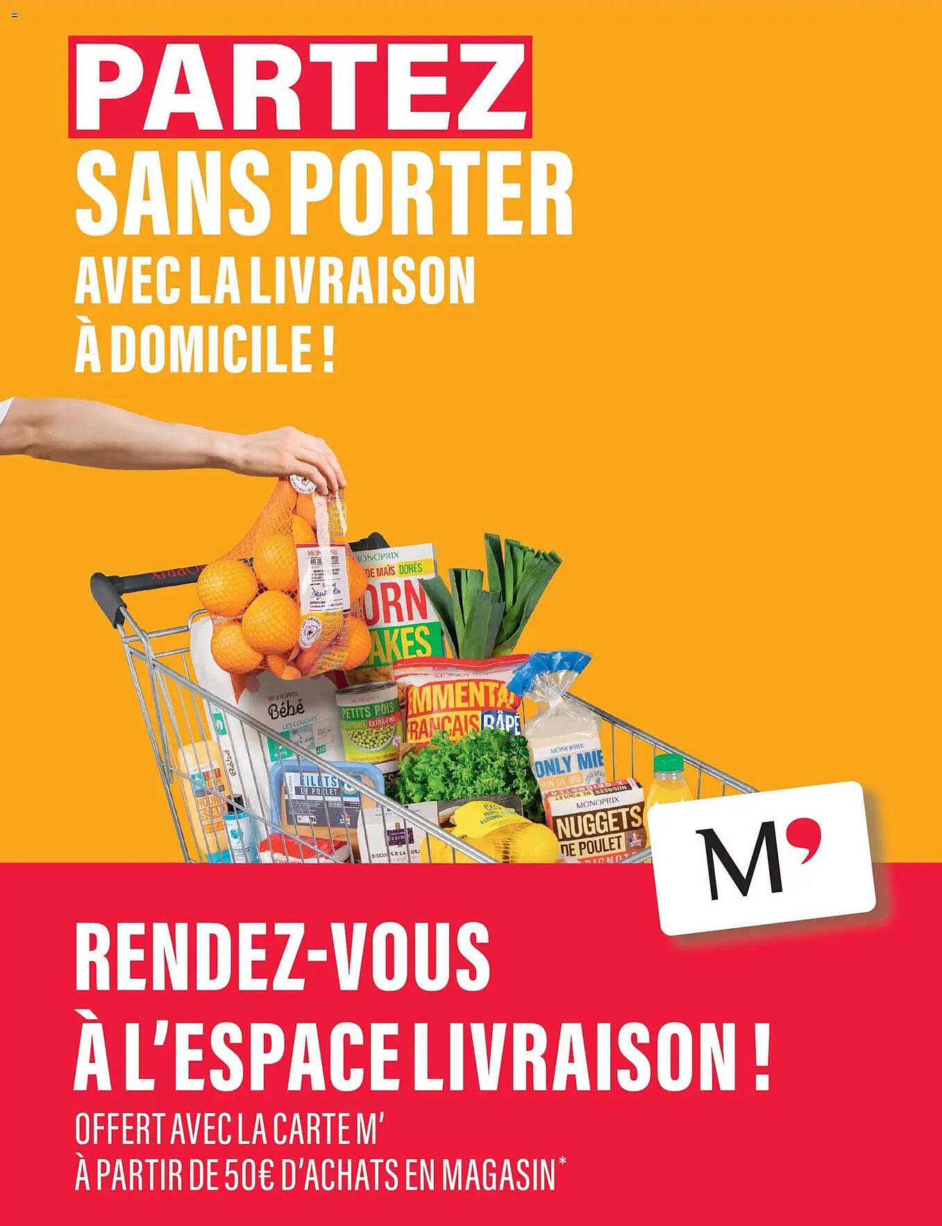 PARTEZ SANS PORTER AVEC LA LIVRAISON À DOMICILE !