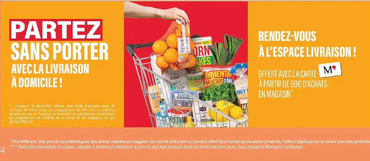 PARTEZ SANS PORTER AVEC LA LIVRAISON À DOMICILE !
