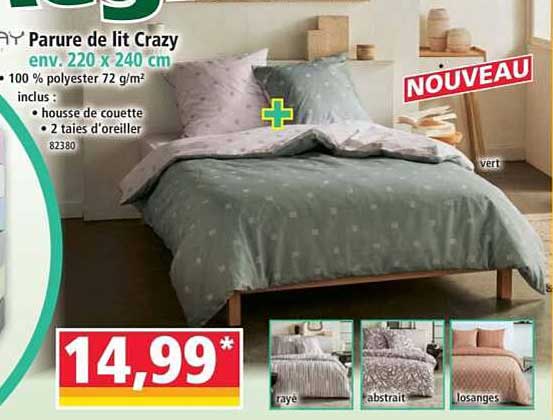 Parure de lit Crazy env. 220 x 240 cm
