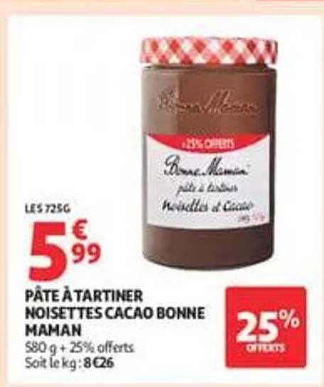 PÂTE À TARTINER NOISETTES CACAO BONNE MAMAN