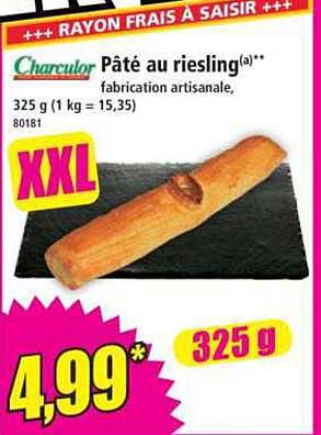 Pâté au riesling(a)** fabrication artisanale,