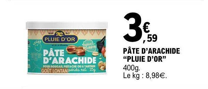 PÂTE D'ARACHIDE “PLUIE D'OR”