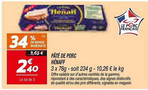 PÂTÉ DE PORC HÉNAFF