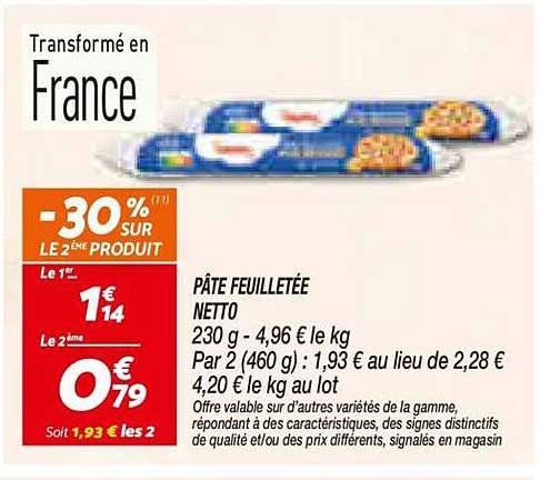PÂTE FEUILLETÉE NETTO