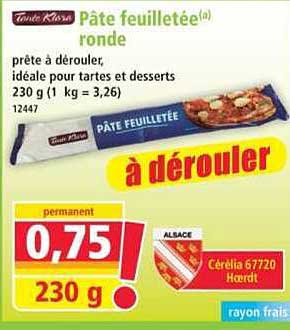 Pâte feuilletée(a) ronde