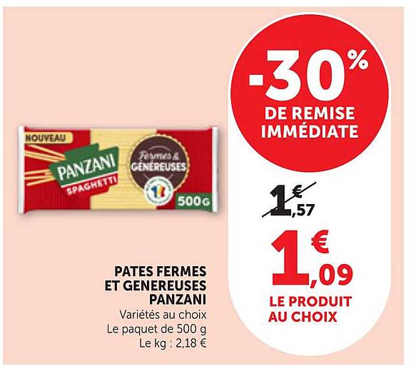 PATES FERMES ET GENEREUSES PANZANI