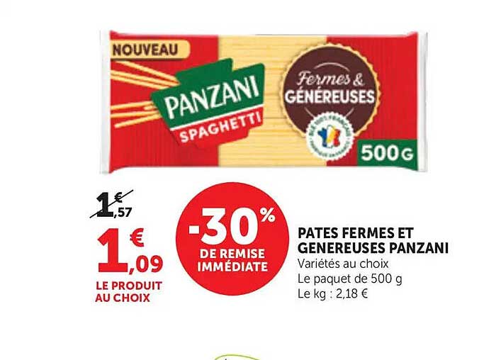 PÂTES FERMES ET GÉNEREUSES PANZANI