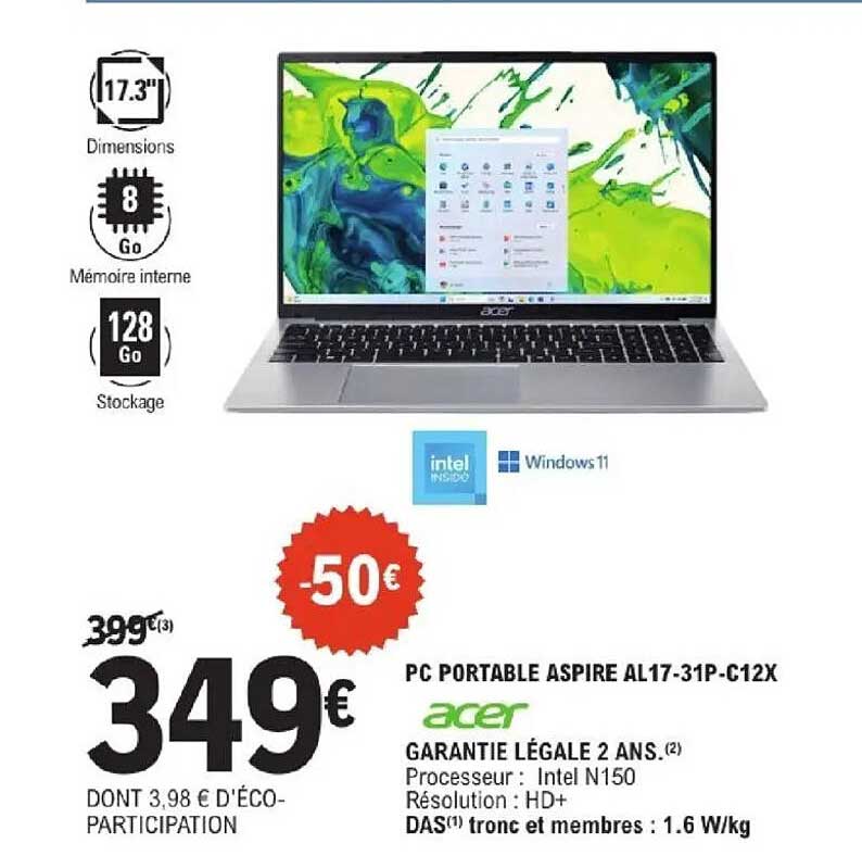 PC PORTABLE ASPIRE AL17-31P-C12X