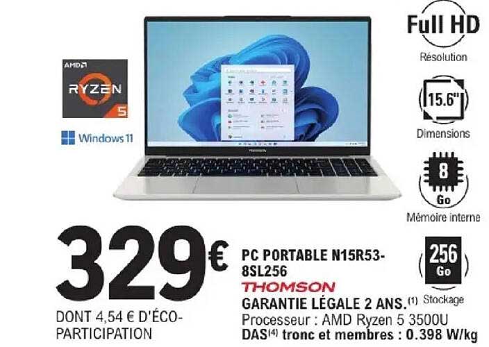 PC PORTABLE N15R53-8SL256 THOMSON
