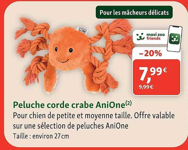 Peluche corde crabe AniOne(2)